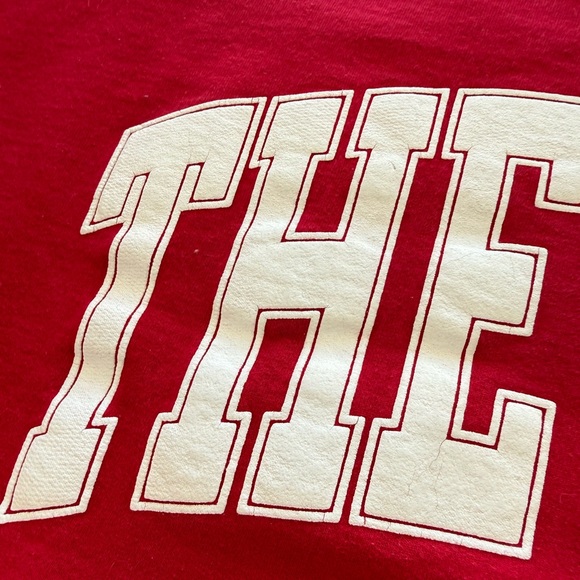 The Bar Varsity Sweatshirt in Ruby Red, L - Picture 6 of 10